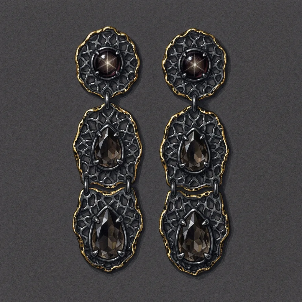 Cinder earrings concept artwork